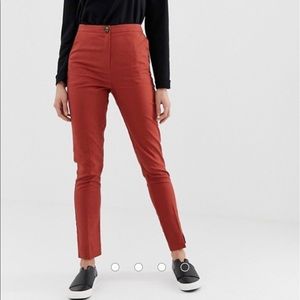 ASOS tall linen clean cigarette pants